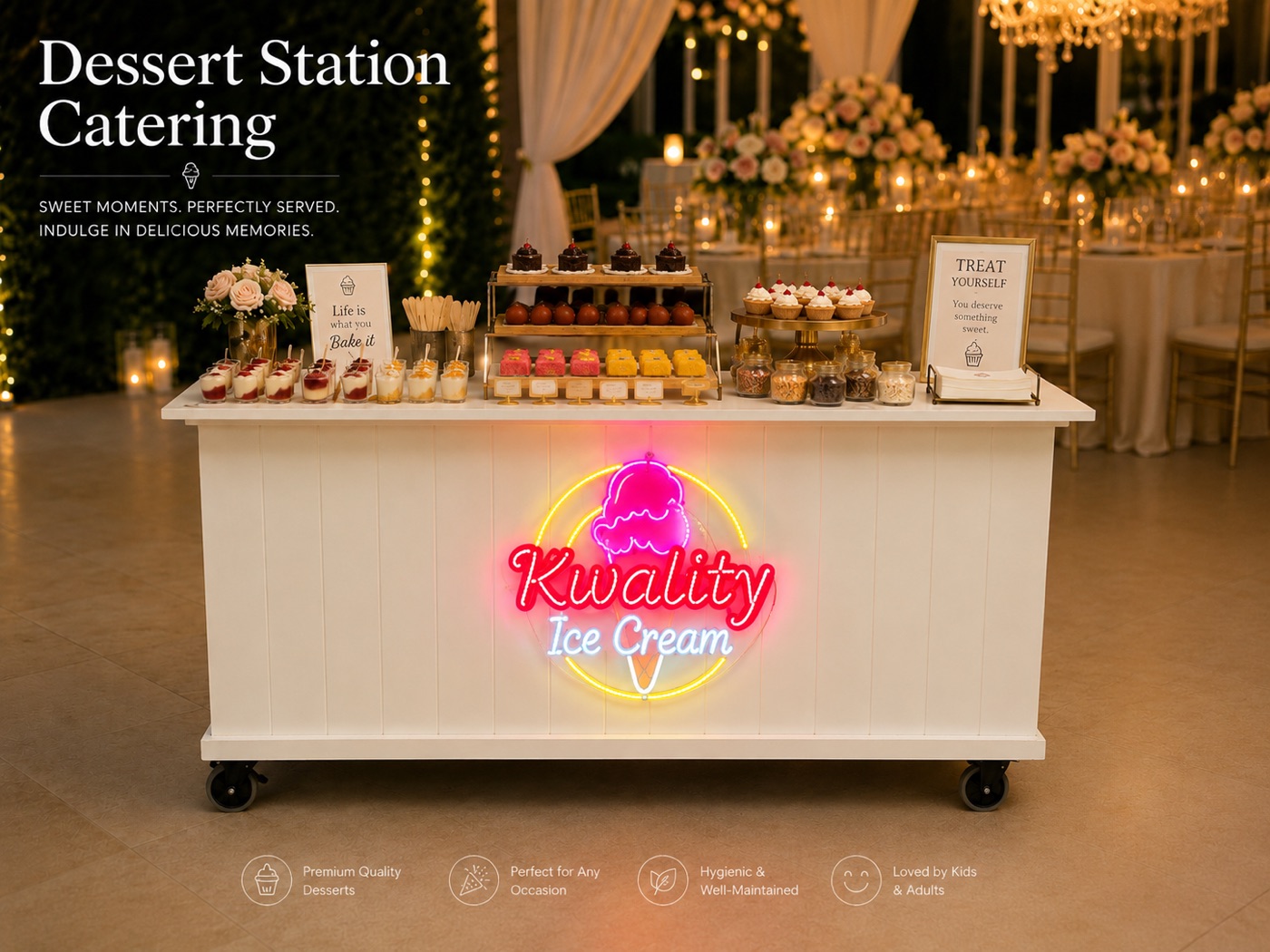 Dessert Station — Kwality Ice Cream catering