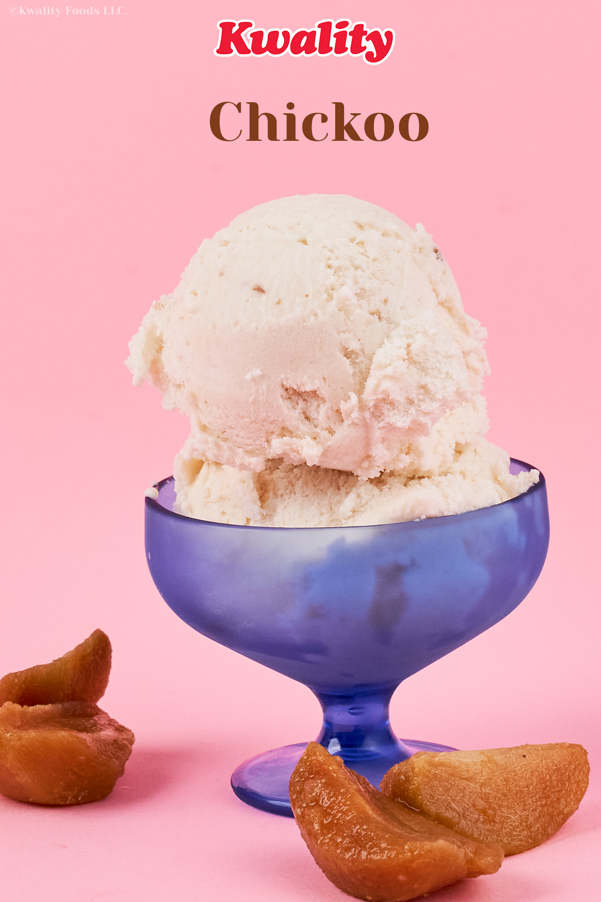 Chikoo (Sapodilla) ice cream