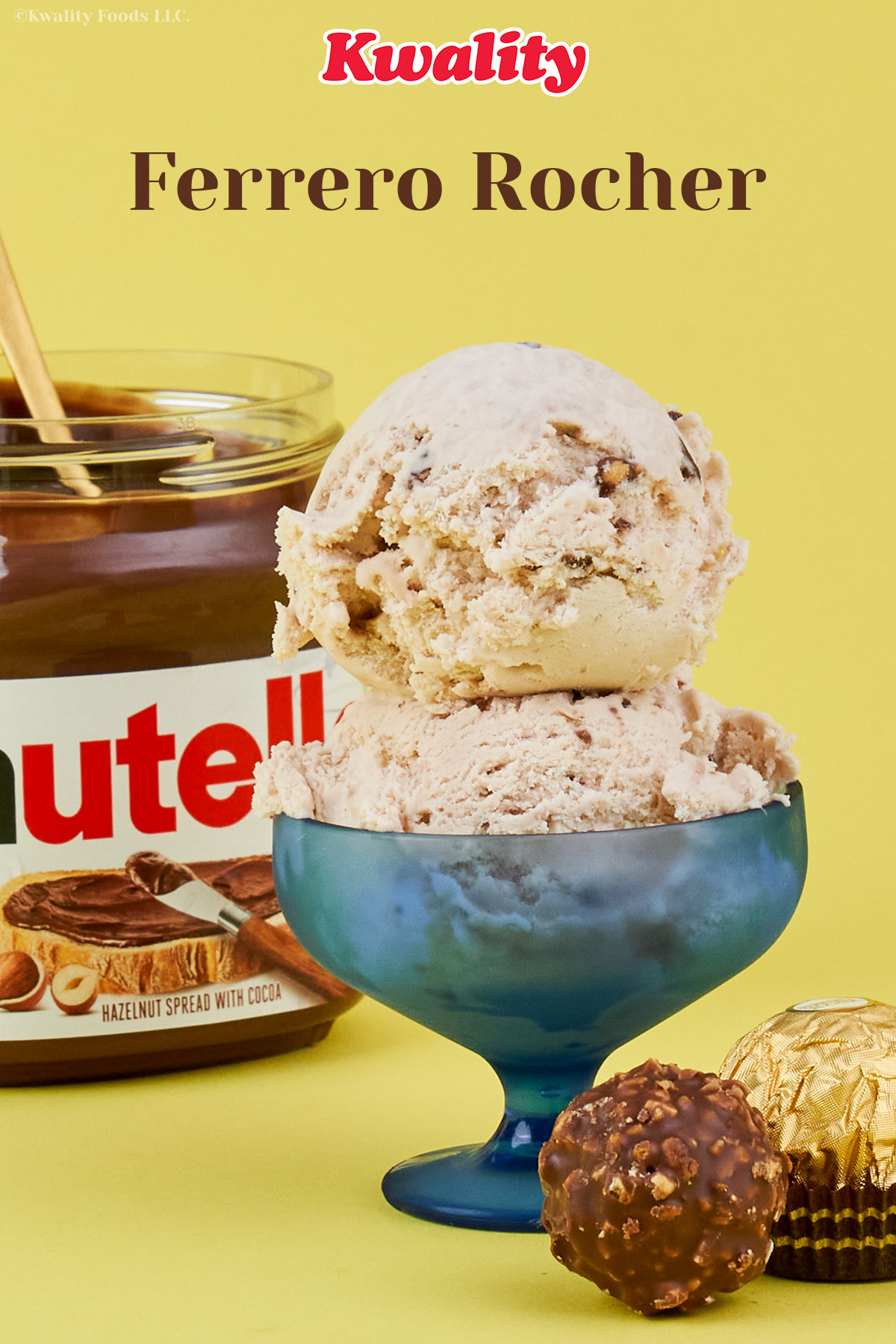 Ferrero Rocher (Nutella & Hazelnut) ice cream